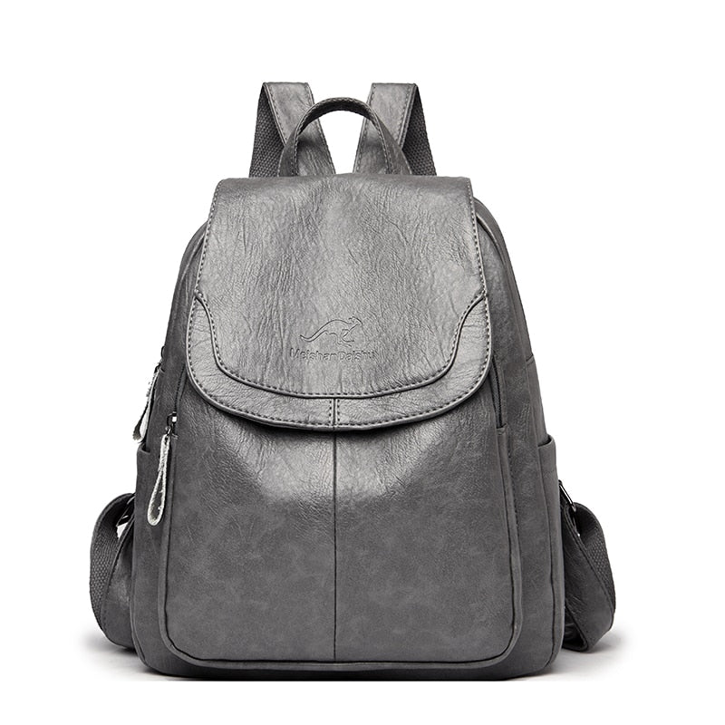 LANYIBAIGE Luxury Soft Split Leather Large Capacity Backpack - My She Shop