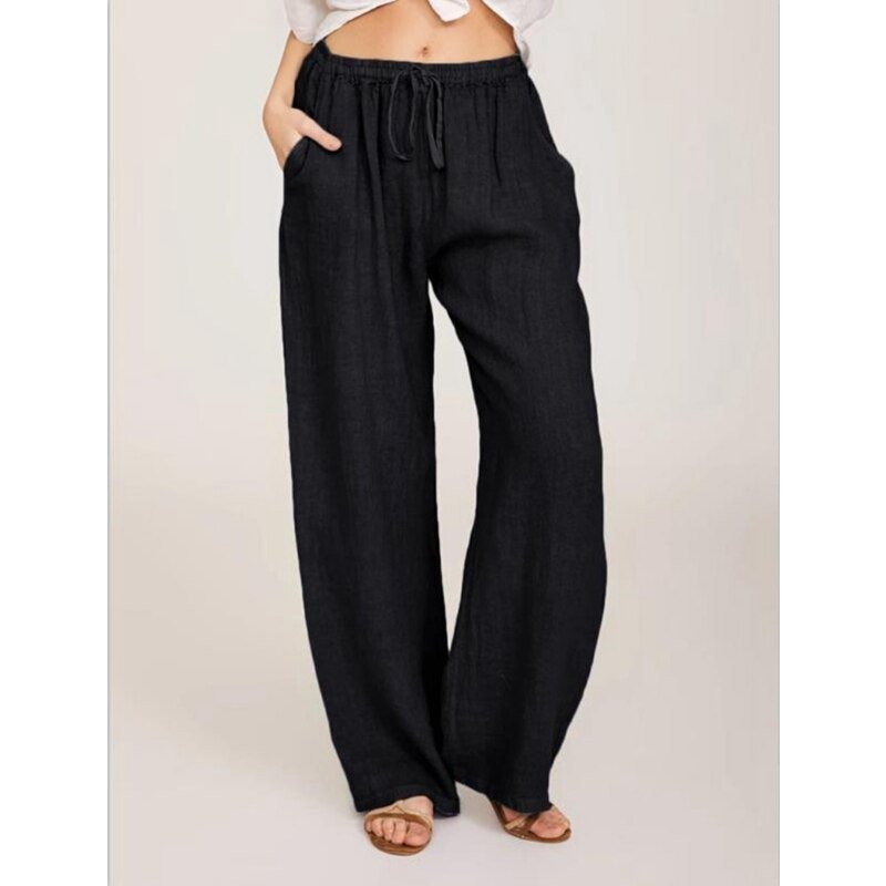 Lovely Loose Wide Leg Drawstring Pocket Pants - My She Shop