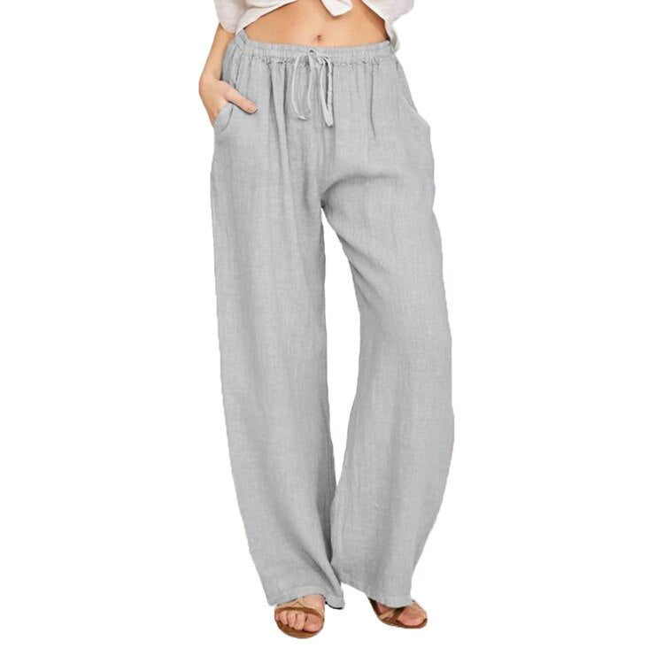 Lovely Loose Wide Leg Drawstring Pocket Pants - My She Shop