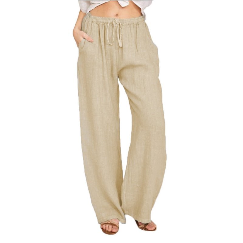 Lovely Loose Wide Leg Drawstring Pocket Pants - My She Shop