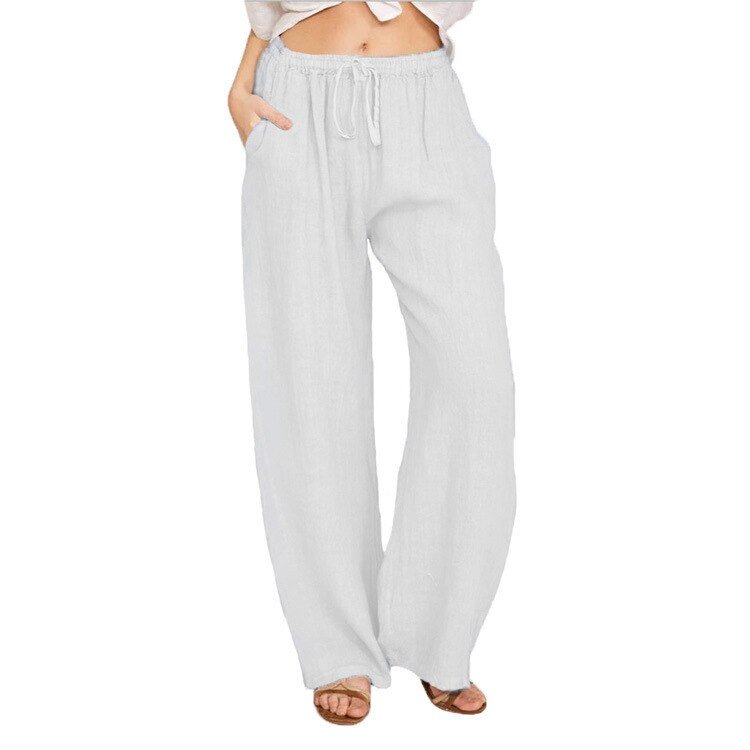 Lovely Loose Wide Leg Drawstring Pocket Pants - My She Shop