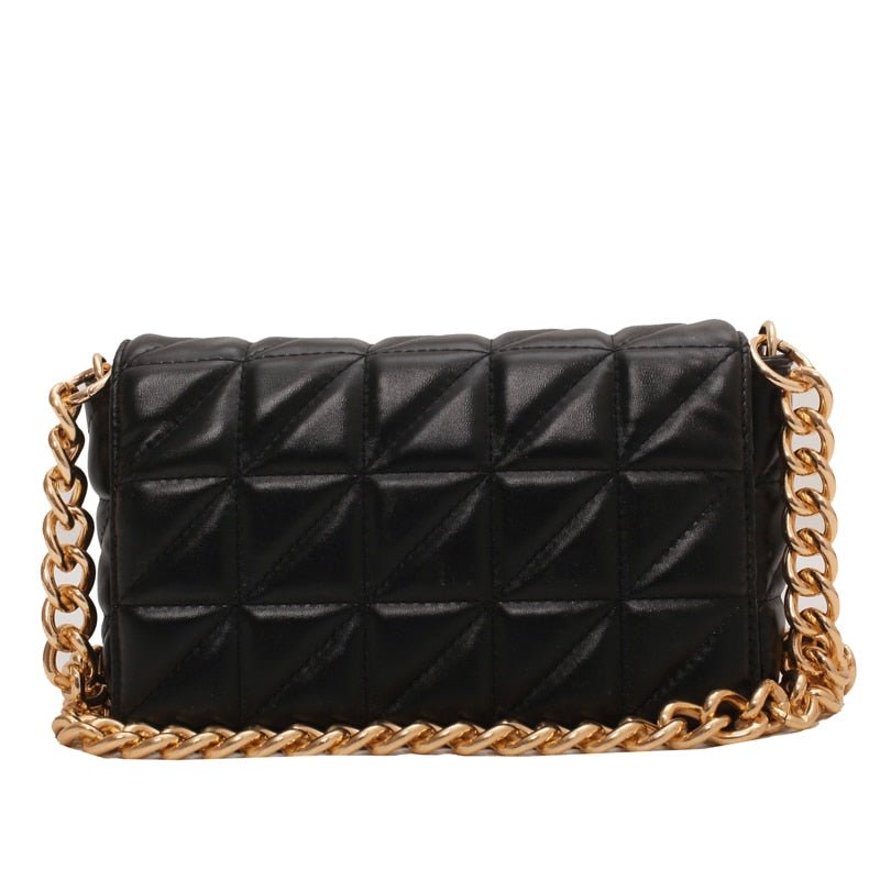 Lovely Quilted Clutch Metal Chain Strap Handbag Shoulder Bag - My She Shop