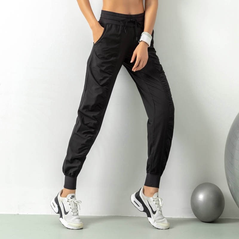 MACROUPTA Poly Quick Dry Drawstring Sporty Two Side Pocket Pants - My She Shop