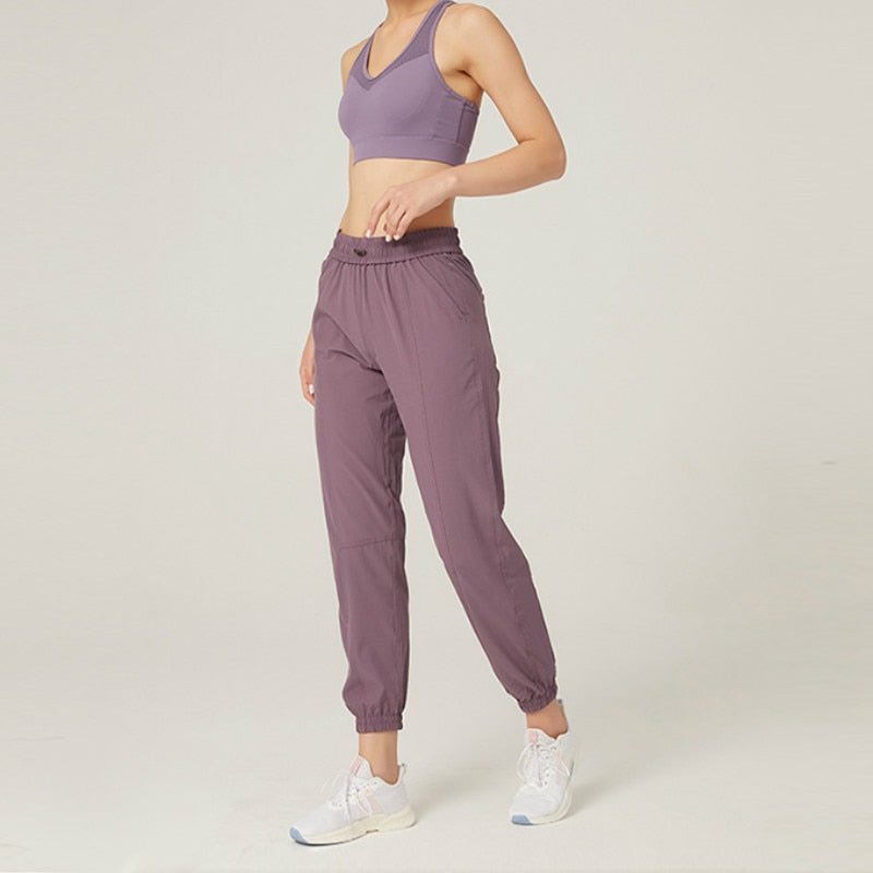 MACROUPTA Poly Quick Dry Drawstring Sporty Two Side Pocket Pants - My She Shop