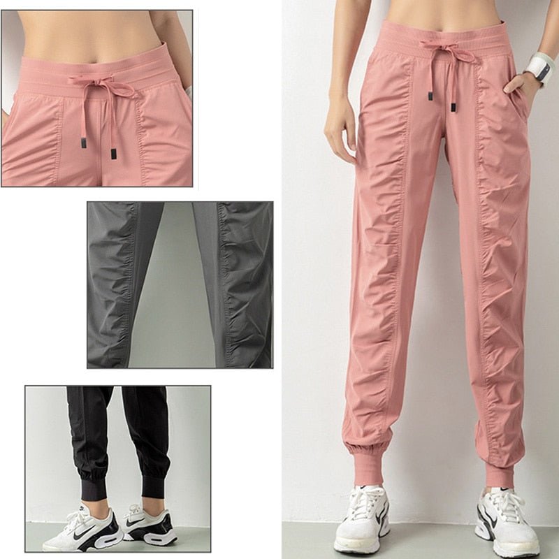 MACROUPTA Poly Quick Dry Drawstring Sporty Two Side Pocket Pants - My She Shop