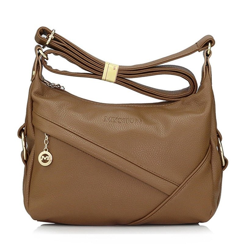 MEIYASHIDUN Magical Soft Leather Zipper Closure Crossbody or Shoulder Bag - My She Shop