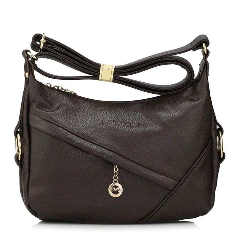 MEIYASHIDUN Magical Soft Leather Zipper Closure Crossbody or Shoulder Bag - My She Shop