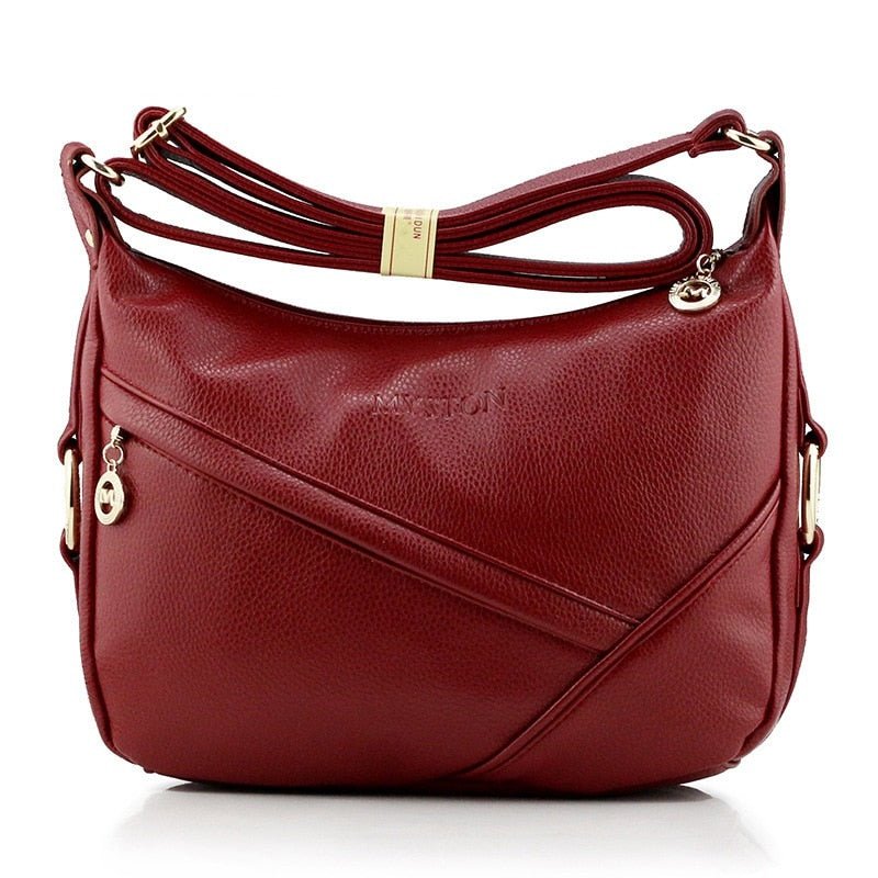 MEIYASHIDUN Magical Soft Leather Zipper Closure Crossbody or Shoulder Bag - My She Shop