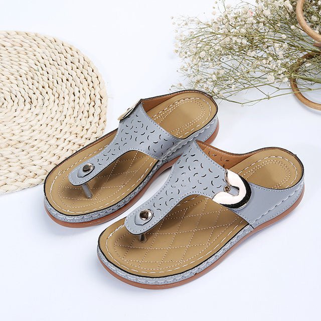 MOONBIFFY Peppy Premium Open Toe Anti-slip Leather Multi-Choice Sandal Shoes - My She Shop