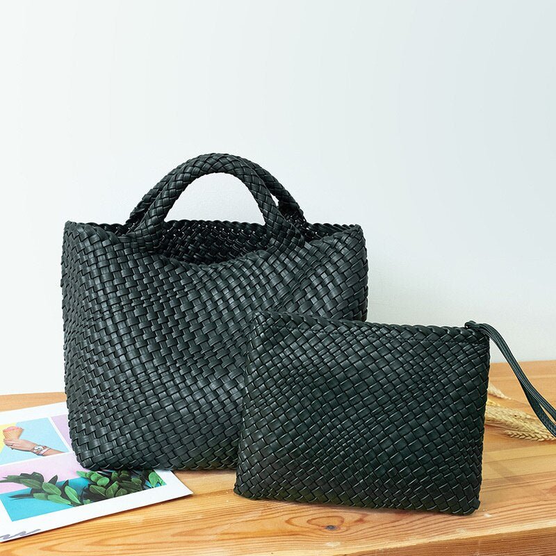 MOTAORA Wonderful Woven Large Capacity Tote with Matching Cosmetic Bag - My She Shop