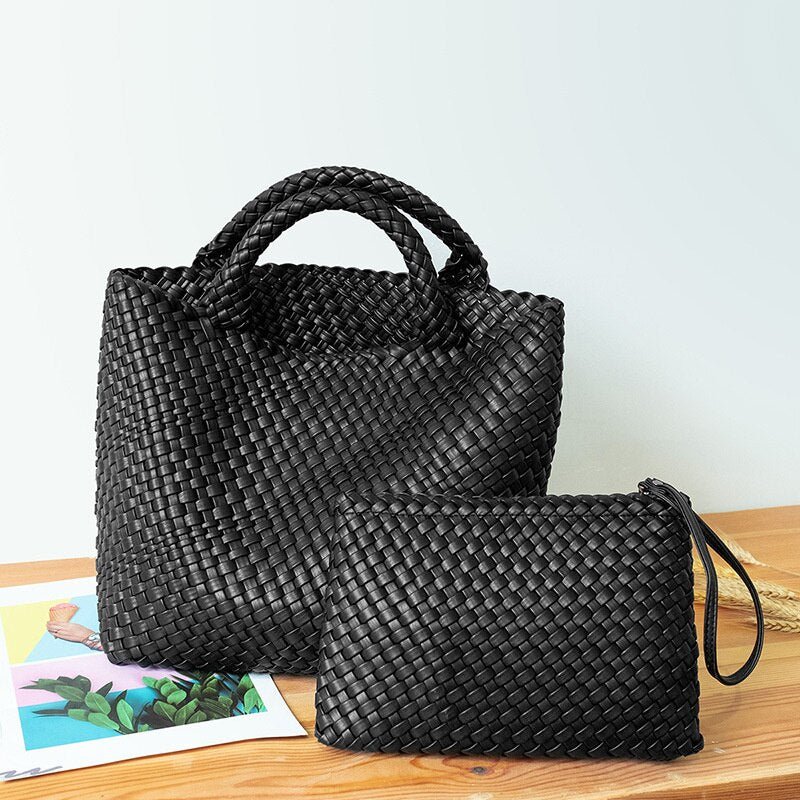 MOTAORA Wonderful Woven Large Capacity Tote with Matching Cosmetic Bag - My She Shop