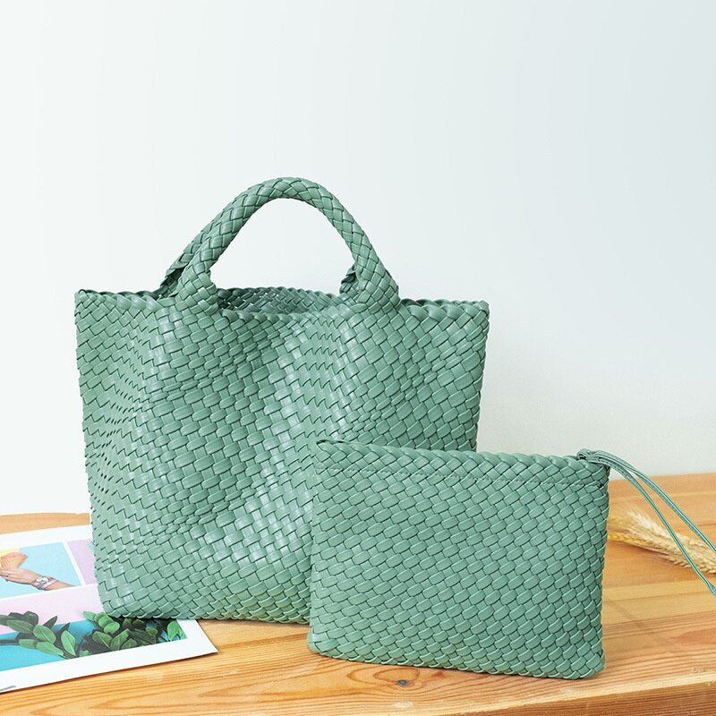 MOTAORA Wonderful Woven Large Capacity Tote with Matching Cosmetic Bag - My She Shop