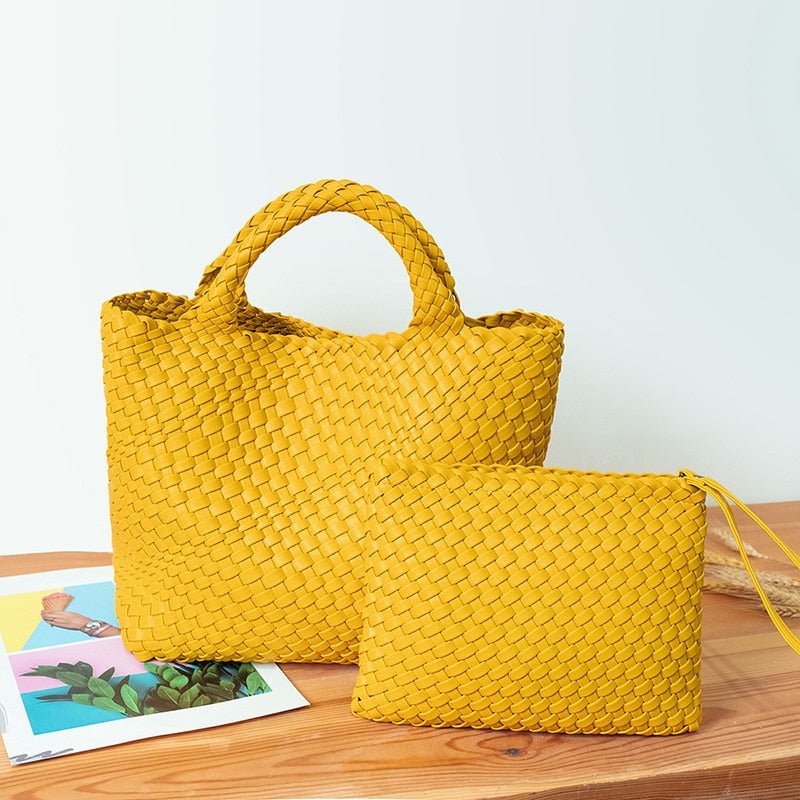 MOTAORA Wonderful Woven Large Capacity Tote with Matching Cosmetic Bag - My She Shop