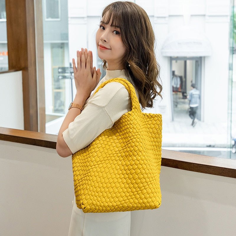 MOTAORA Wonderful Woven Large Capacity Tote with Matching Cosmetic Bag - My She Shop