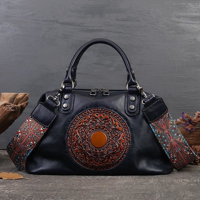 MOTOARA Retro Handmade Leather Handbag Shoulder Bag - My She Shop