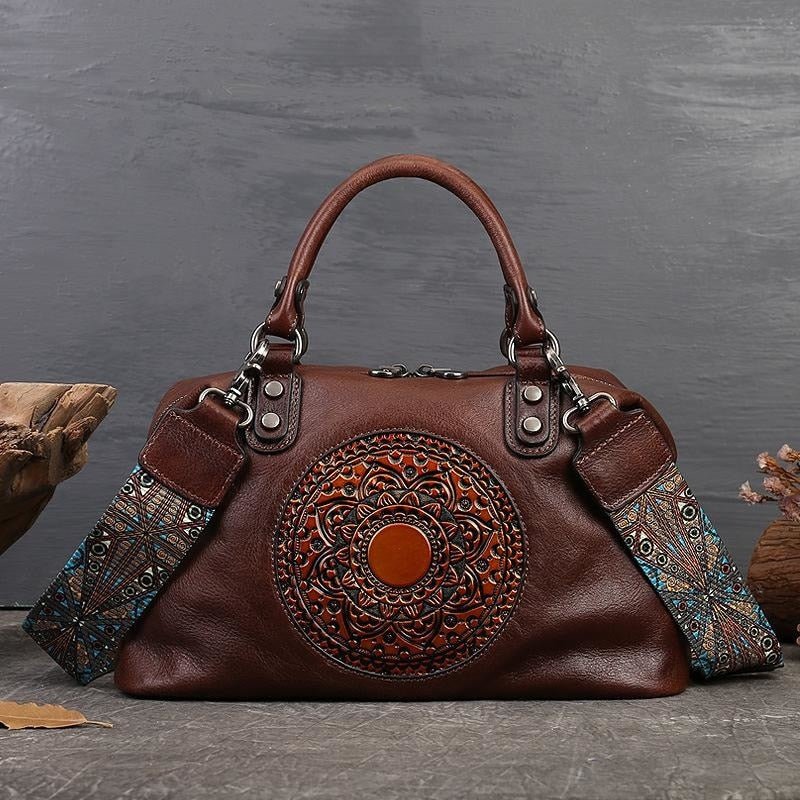 MOTOARA Retro Handmade Leather Handbag Shoulder Bag - My She Shop