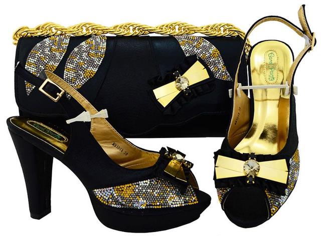 High Quality African Style Ladies Shoes And Handbags Set Latest Italian Shoes And Bag Set For Party  Super high heel MM1048 - My She Shop