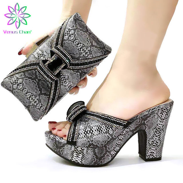 High Quality 2020 Summer Italian Women Shoes and Bag Set in Golden INS Hot Selling African Lady Shoes Matching Bag for Wedding - My She Shop