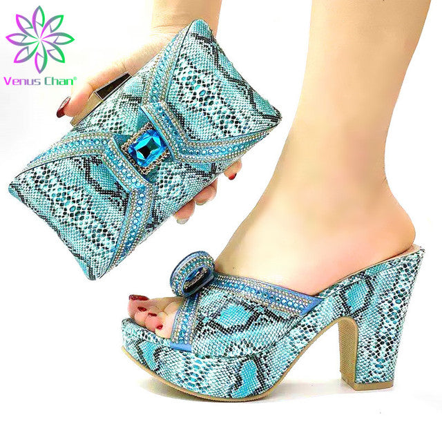 High Quality 2020 Summer Italian Women Shoes and Bag Set in Golden INS Hot Selling African Lady Shoes Matching Bag for Wedding - My She Shop