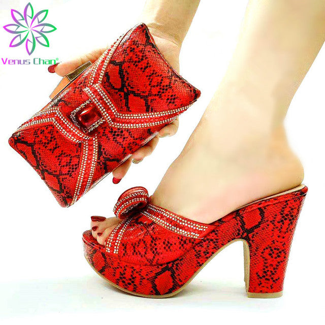 High Quality 2020 Summer Italian Women Shoes and Bag Set in Golden INS Hot Selling African Lady Shoes Matching Bag for Wedding - My She Shop