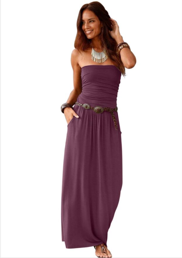 REBICOO Cute Tube Top Maxi Dress - My She Shop