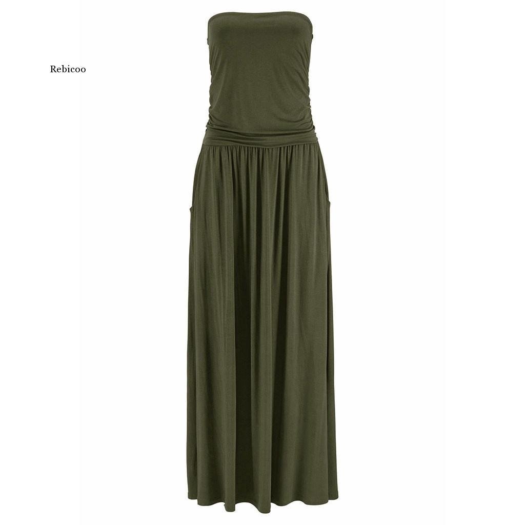 REBICOO Cute Tube Top Maxi Dress - My She Shop