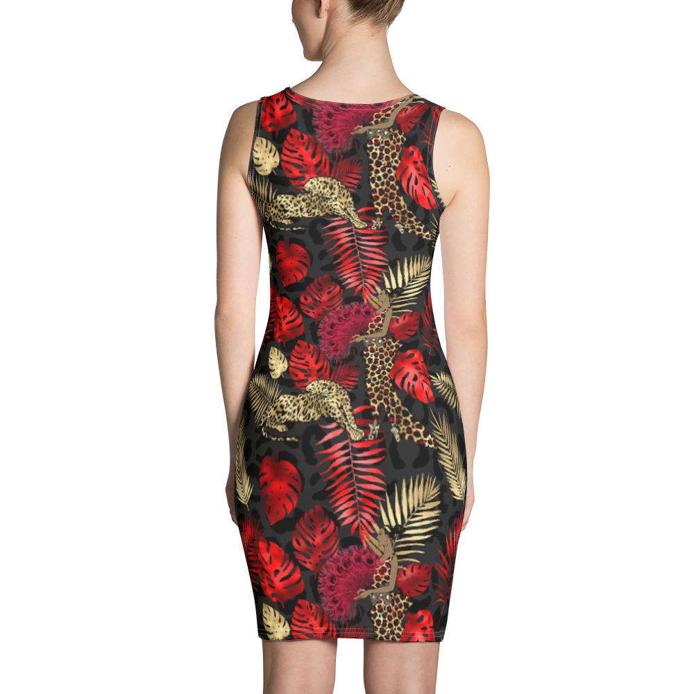 Red Palm Tree Dress - My She Shop