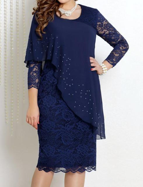 SAKAZY Chiffon Lace Dress - My She Shop