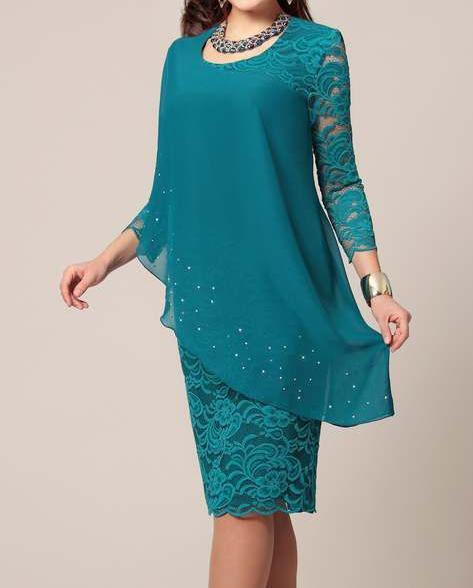 SAKAZY Chiffon Lace Dress - My She Shop