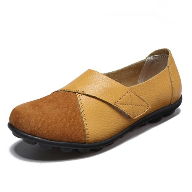 SENLIYA Supple Leather Velco Loafer Style Shoes - My She Shop