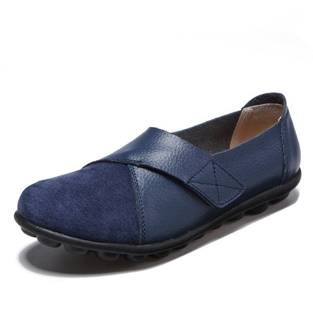 SENLIYA Supple Leather Velco Loafer Style Shoes - My She Shop