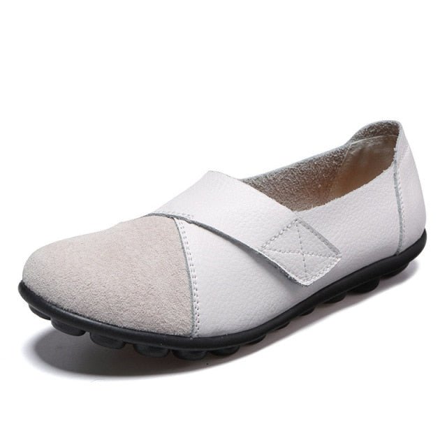 SENLIYA Supple Leather Velco Loafer Style Shoes - My She Shop