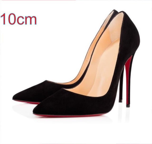 SEXEMARA Classic Patent Leather Multi Choice Heel Stiletto Shoes - My She Shop