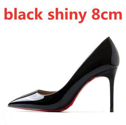 SEXEMARA Classic Patent Leather Multi Choice Heel Stiletto Shoes - My She Shop