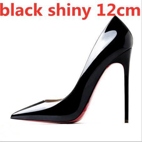 SEXEMARA Classic Patent Leather Multi Choice Heel Stiletto Shoes - My She Shop