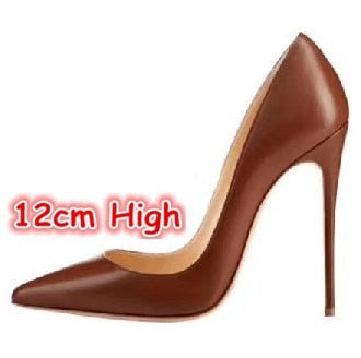 SEXEMARA Classic Patent Leather Multi Choice Heel Stiletto Shoes - My She Shop