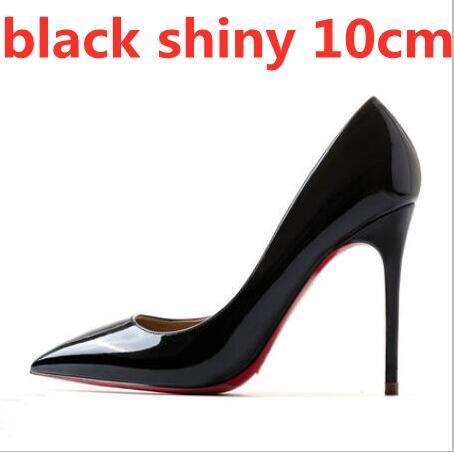 SEXEMARA Classic Patent Leather Multi Choice Heel Stiletto Shoes - My She Shop