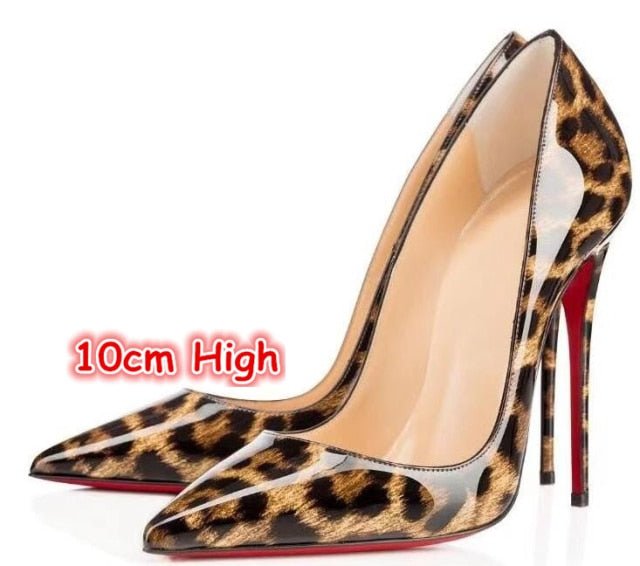 SEXEMARA Classic Patent Leather Multi Choice Heel Stiletto Shoes - My She Shop