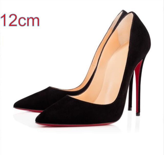 SEXEMARA Classic Patent Leather Multi Choice Heel Stiletto Shoes - My She Shop