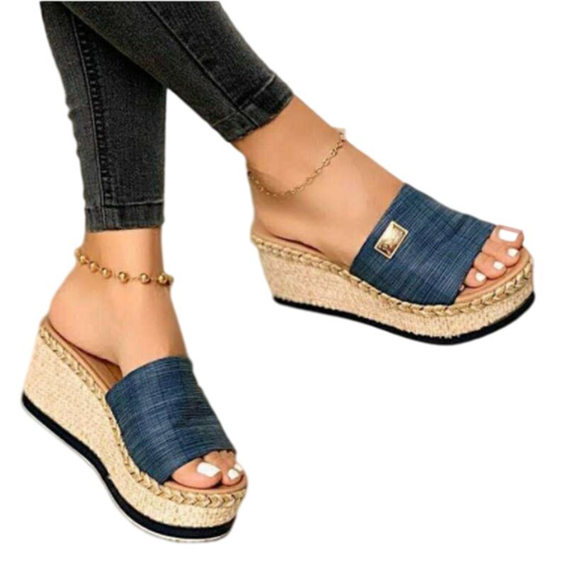 Stylish Slip On Wedge Platform Lightweight Sandal Shoes - My She Shop