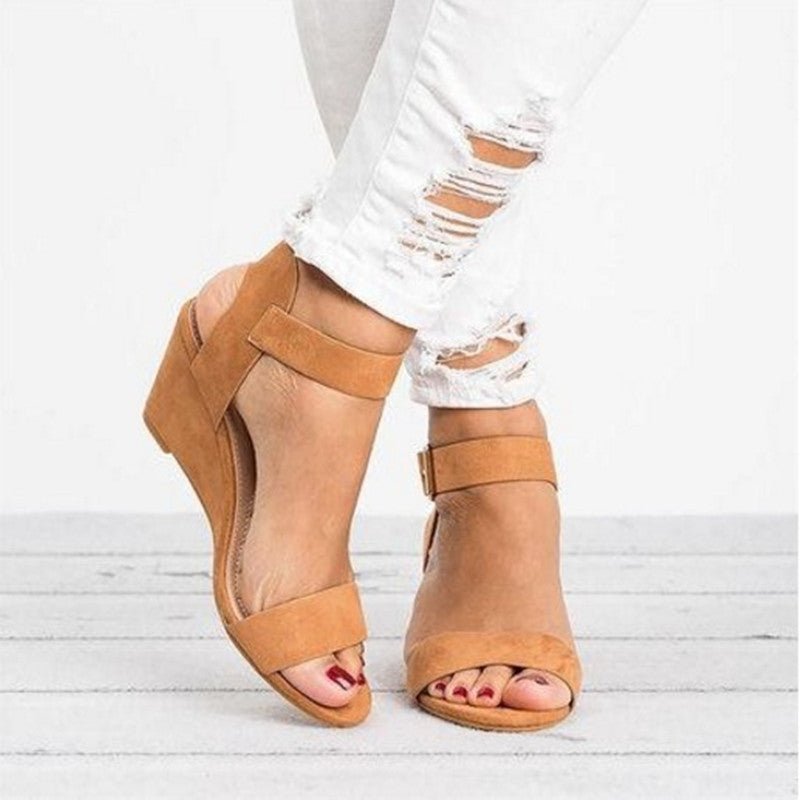 Subtle Summer Suede Sandal Shoes - My She Shop