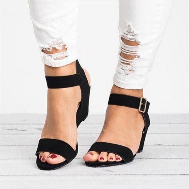 Subtle Summer Suede Sandal Shoes - My She Shop