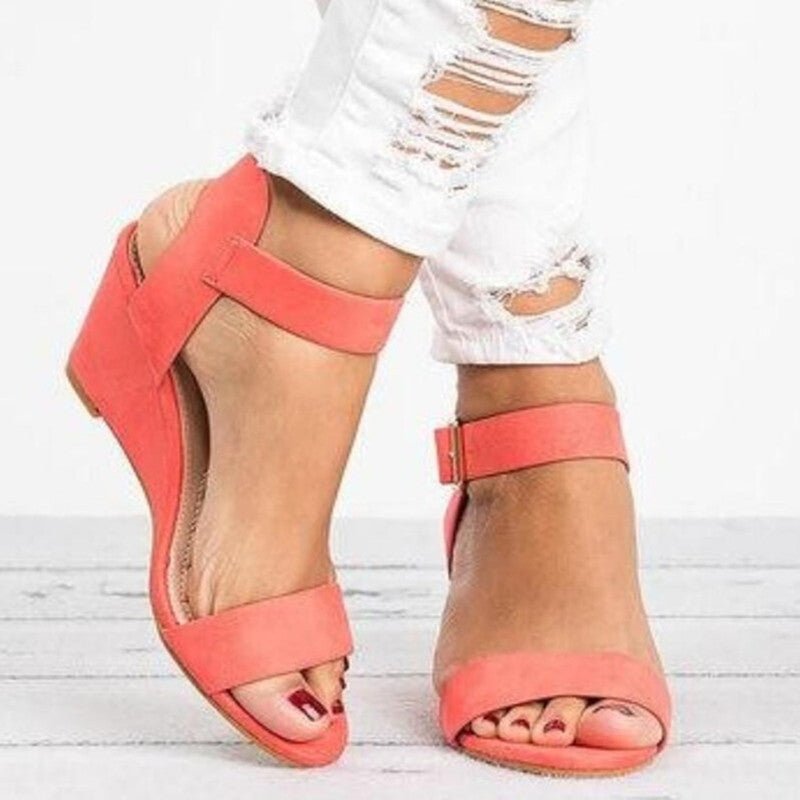 Subtle Summer Suede Sandal Shoes - My She Shop