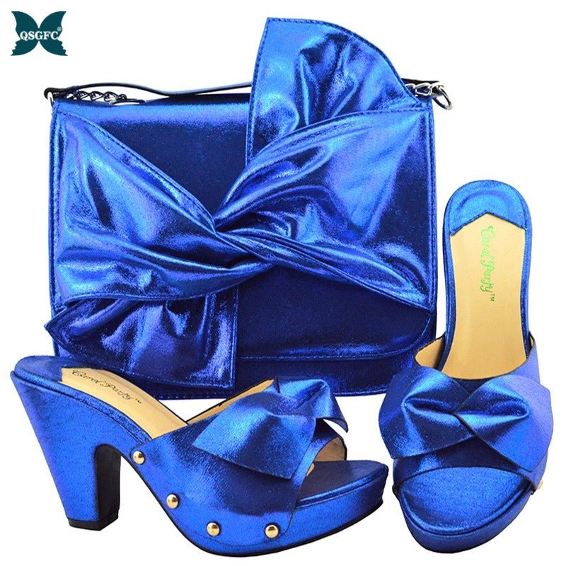 Sultry Slip-On Peep Toe Platform Shoes with Matching Bag - My She Shop