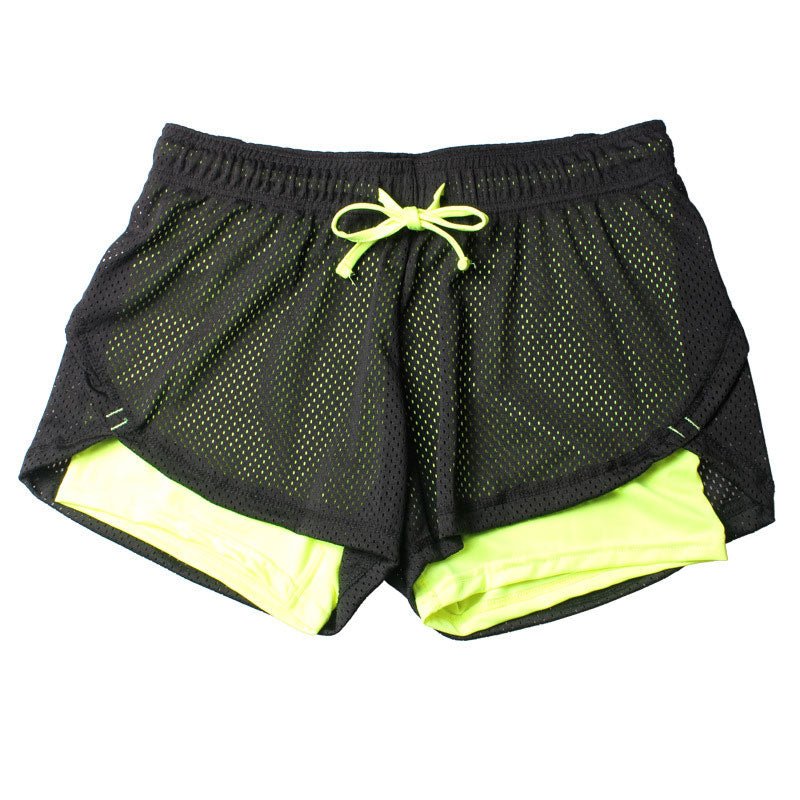 Summer Cotton Mesh Two-Layer Running Shorts - My She Shop