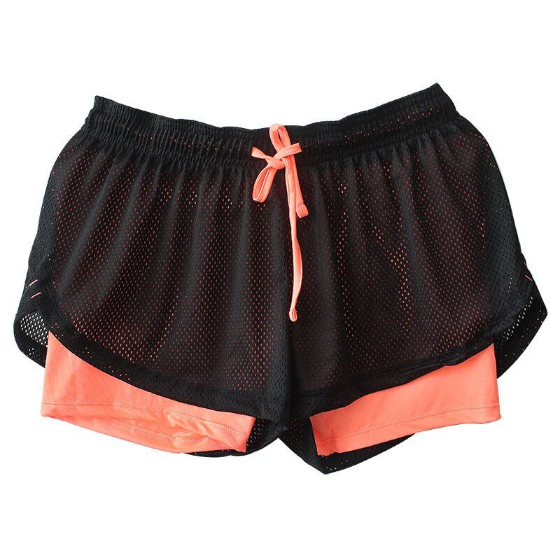 Summer Cotton Mesh Two-Layer Running Shorts - My She Shop