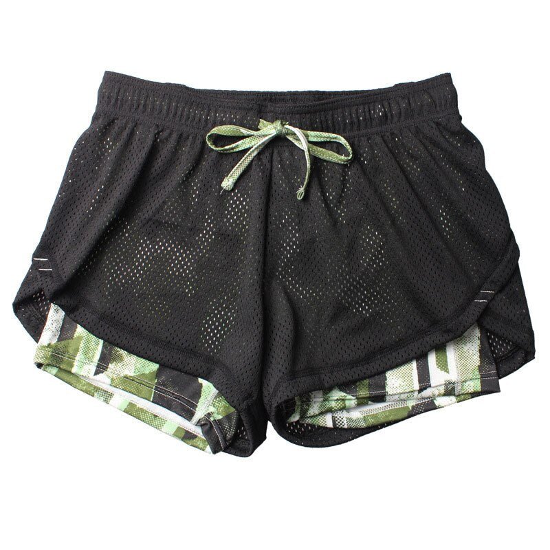 Summer Cotton Mesh Two-Layer Running Shorts - My She Shop