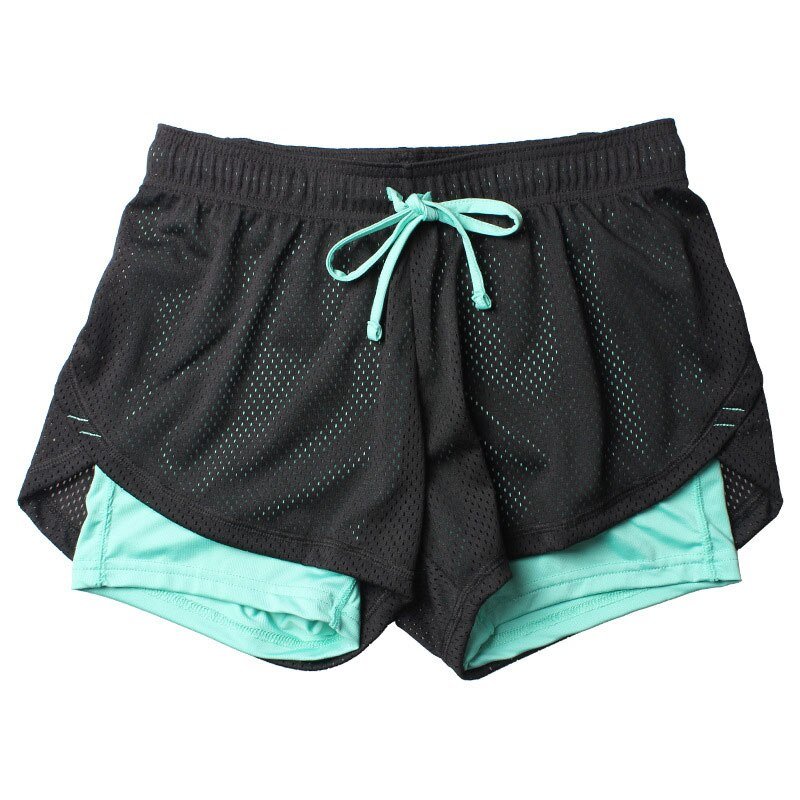 Summer Cotton Mesh Two-Layer Running Shorts - My She Shop