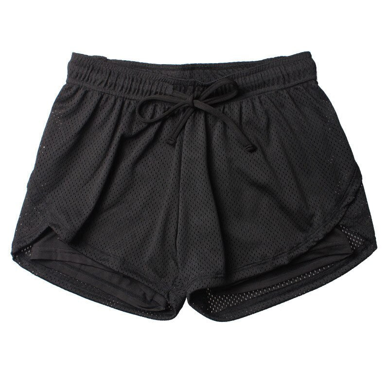 Summer Cotton Mesh Two-Layer Running Shorts - My She Shop