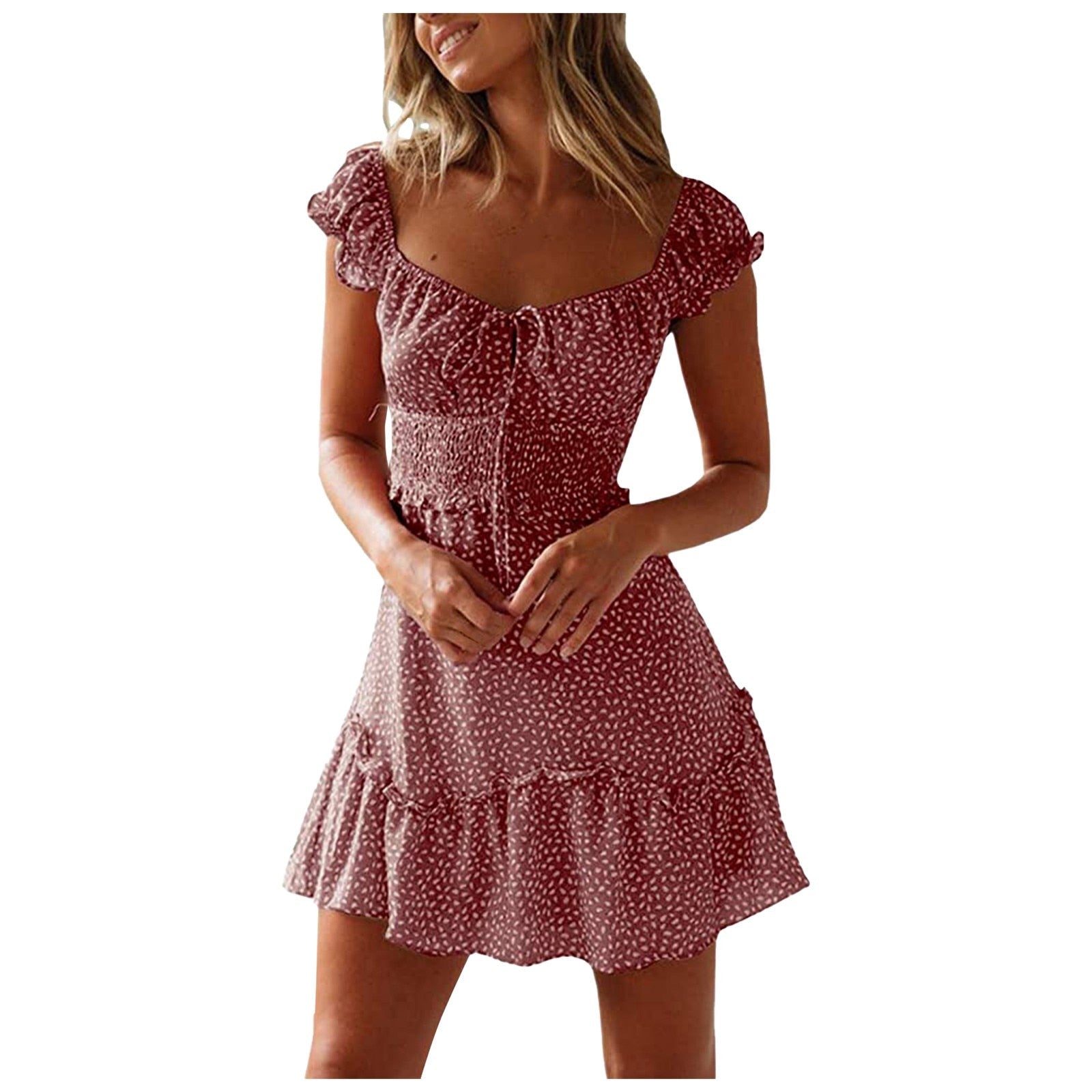 Summer Ruffle Mini Dress - My She Shop